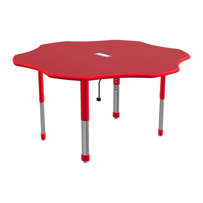Classroom Select Activity Table with Power, Flower, 60 Inches