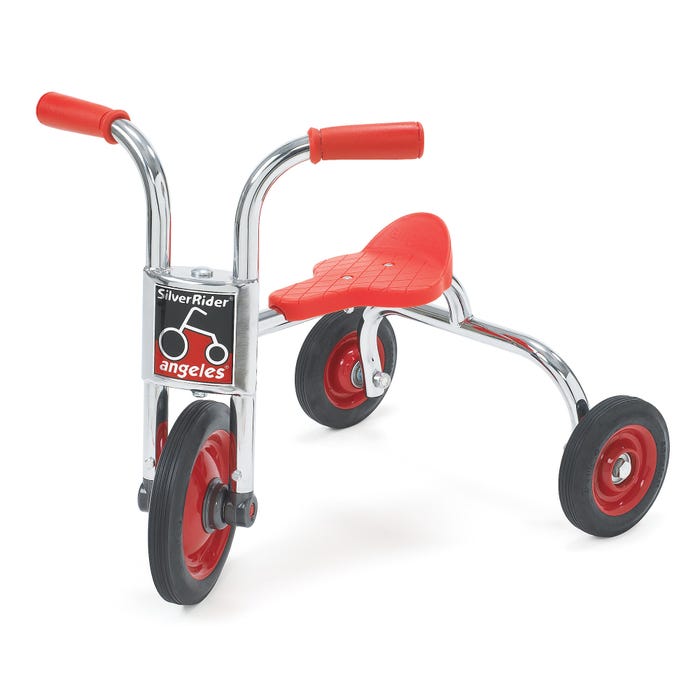 Angeles SilverRider Pusher Trike, 26 x 20 x 20 Inches, Silver/Red