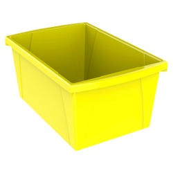 Storex Classroom Storage Bin, 5-1/2 Gallon, Yellow