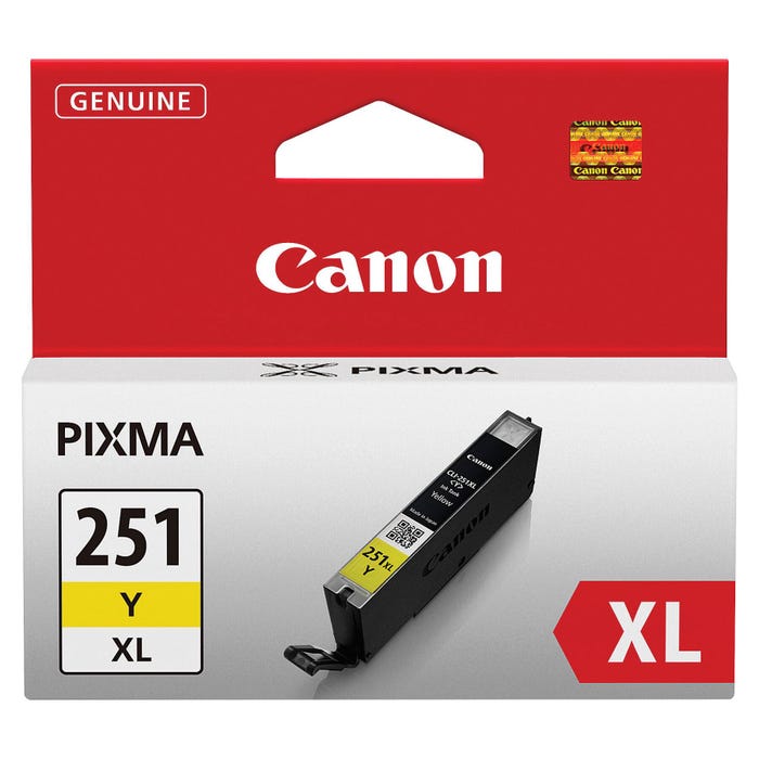 Canon Ink Toner Cartridge, CLI251XLY, Yellow