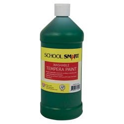 School Smart Washable Tempera Paint, Green, 1 Quart Bottle Item Number 2002762