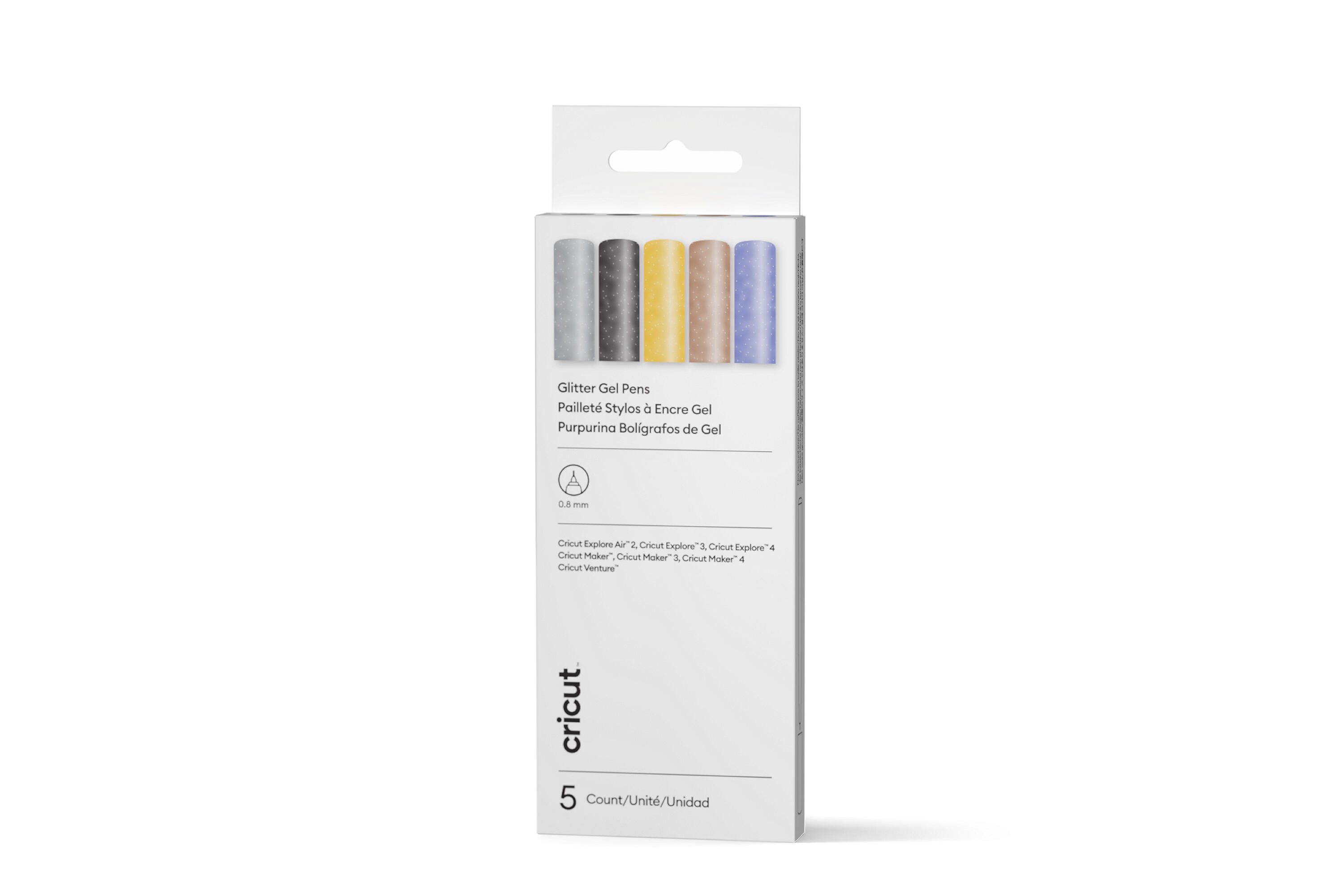 Cricut Glitter Gel Pens, 0.8, Set of 5 2217921