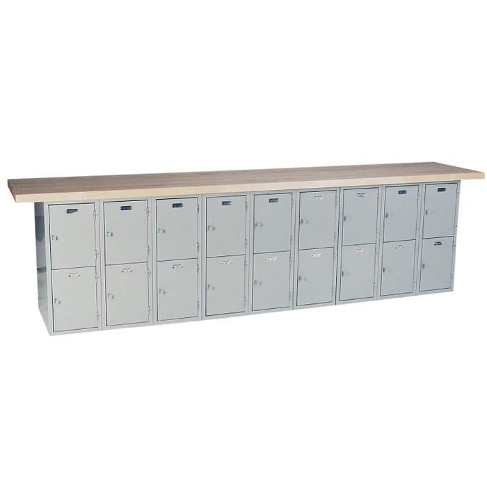 Montisa Wall/Island Bench with 22 Lockers