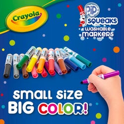 Crayola Pip-Squeaks Mini Washable Markers, Conical Tip, Assorted