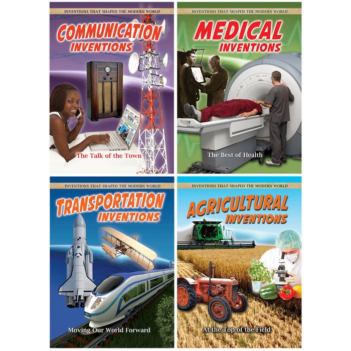 Crabtree Inventions that Shaped the Modern World Books, Set of 4