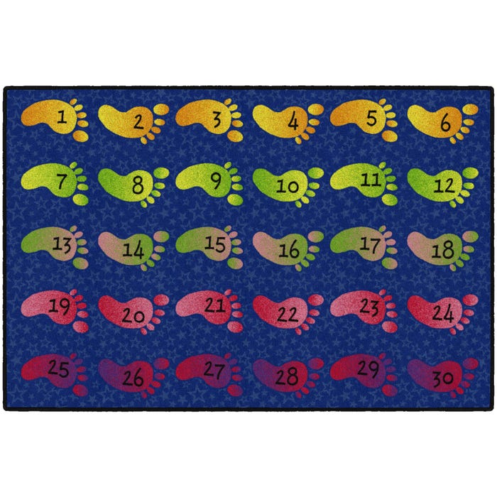 Flagship Carpets Counting Feet Carpet, Rectangle