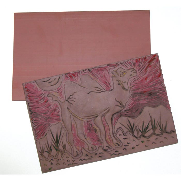 Inovart Non-Toxic Eco Printing Plates, 4 x 6 Inches, Pack of 2