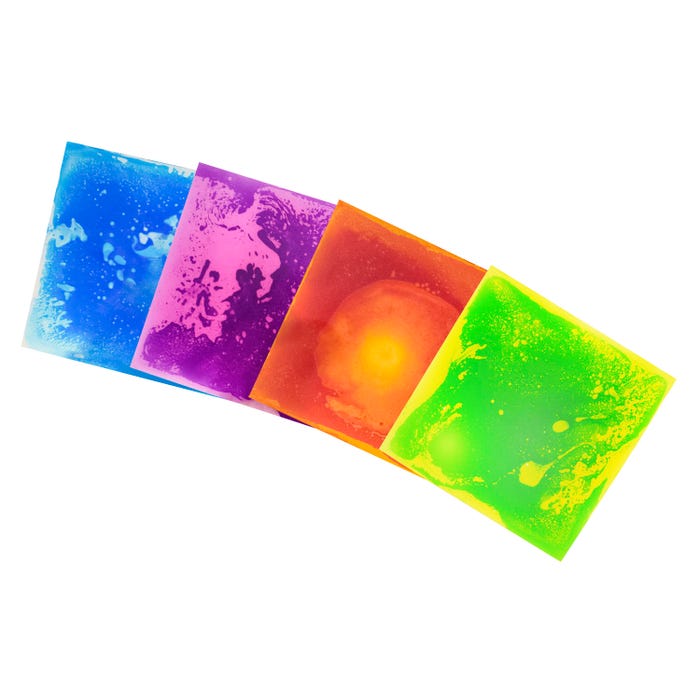 Abilitations Sensory Floor Tiles, 19-1/2 x 19-1/2 Inches, Set of 4