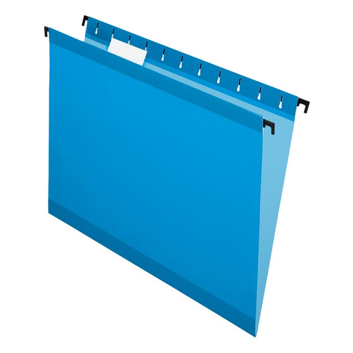 Pendaflex SureHook Hanging File Folders, Letter Size, 1/5 Cut Tabs, Blue, Set of 20