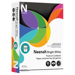 Neenah Bright White Cardstock, 8-1/2 x 11 Inches, 65 lb, Pack of 250 1301559