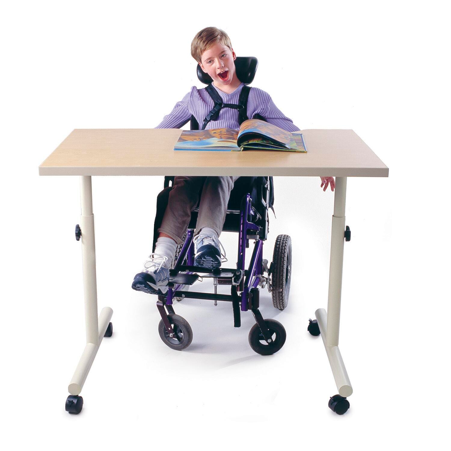 Populas Wheelchair Accessible Adjustable Height Desk with Tilt Adjustable Top, 36 x 30 x 23 - 33 Inches, Item Number 017472