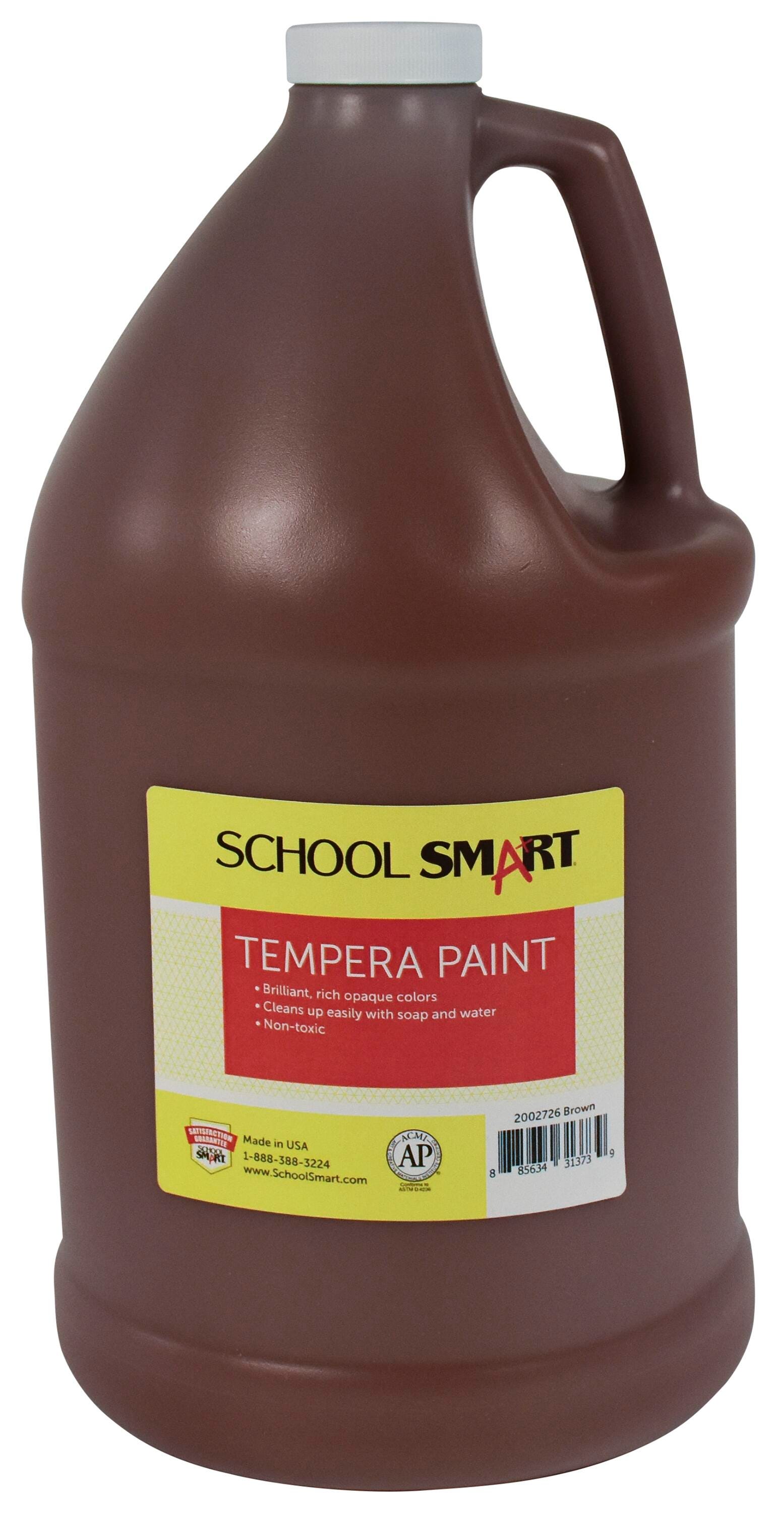 School Smart Tempera Paint, Brown, 1 Gallon Bottle Item Number 2002726