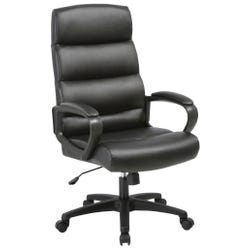 Lorell SOHO High-Back Leather Executive Chair, 25 x 26-1/2 x 46-1/2 Inches, Black 2005321