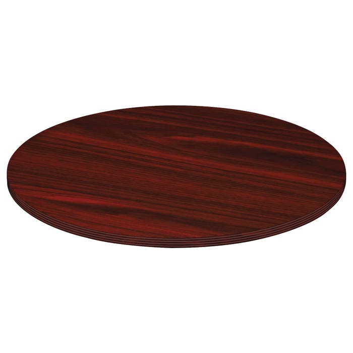 Lorell Chateau Laminate Conference Table Top, Round, 42 Inch, Mahogany