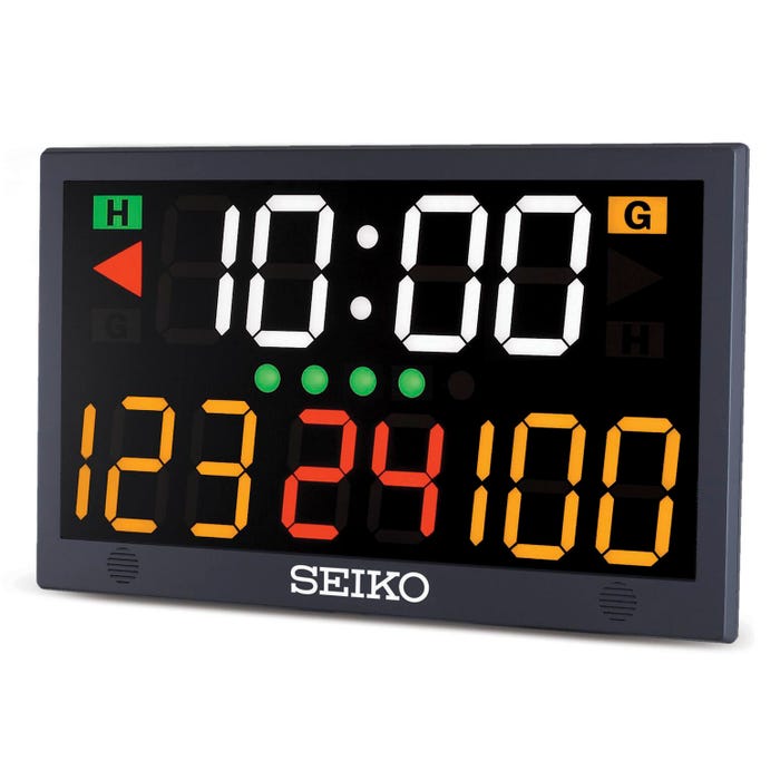 SEIKO LED Tabletop Multi-Function Scoreboard 25-1/2 x 8-5/8 x 15-3/4 Inches