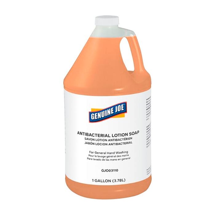 Genuine Joe Antibacterial Hand Lotion Soap, Gallon