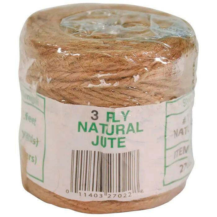 Silver Lead Jute Twine, 3-Ply, Natural Brown, 219 Feet