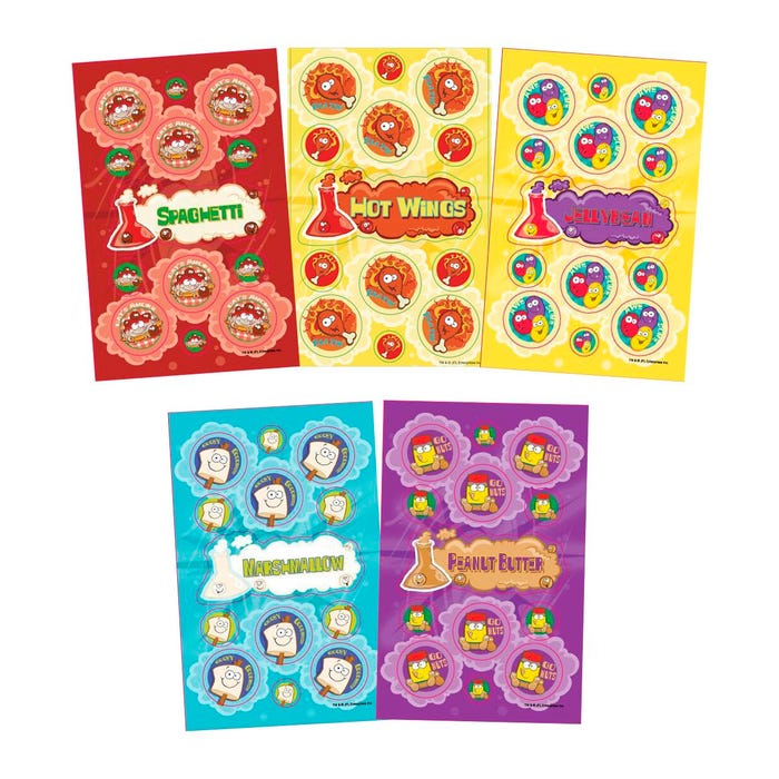 JFL Scratch N Sniff Stickers, More fun Foods, Pack of 280