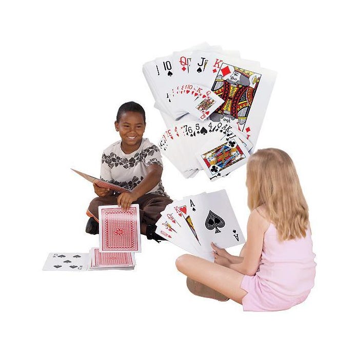 FlagHouse Jumbo Playing Cards, 8 x 12 Inches, Deck of 54 Cards