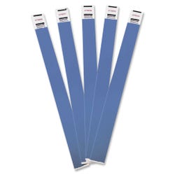 Advantus Wristbands, Tyvek, Numbered, 3/4 x 9-3/4 Inches, Pack of 100, Blue