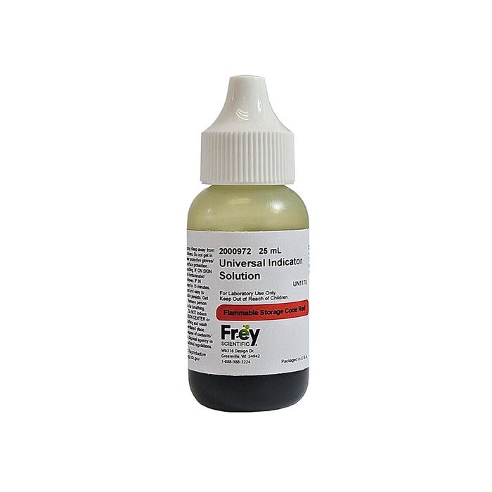 Frey Scientific Universal Indicator Solution, Lab Grade, 25mL
