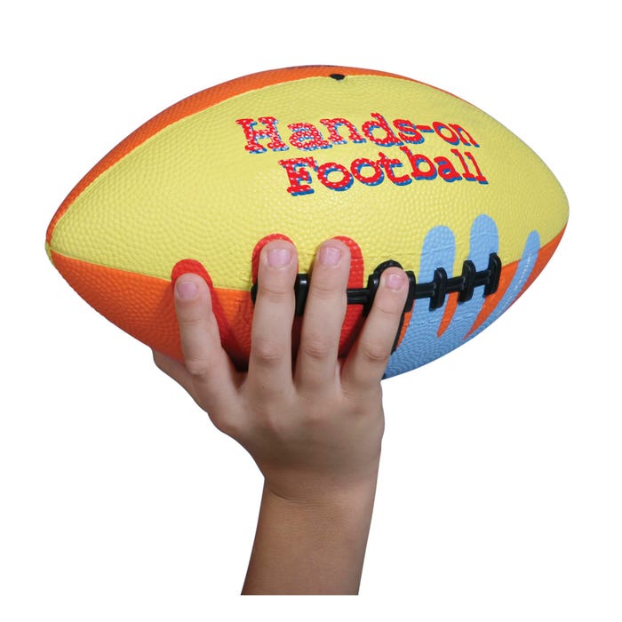 Sportime Max Hands-On Football, Youth/Intermediate, Size 7, Orange/Yellow