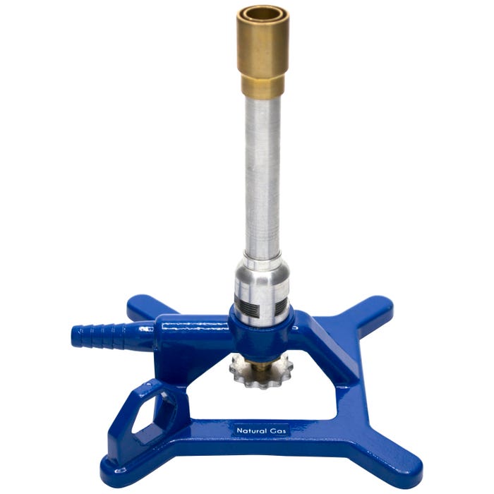 Eisco Natural Gas Tirrill Bunsen Burner, StabiliBase Anti-Tip Design with Handle