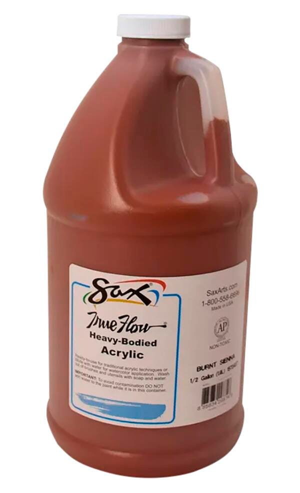 Sax Heavy Body Acrylic Paint, 1/2 Gallon, Burnt Sienna 1572427