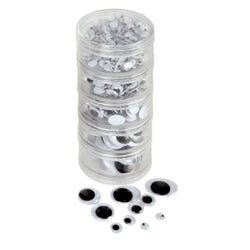 Creativity Street Wiggle Eye with Stacking Storage Container, Pack of 560, Item Number 1293522