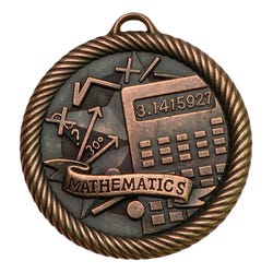 PDU CAT Multi-Level Dovetail/Mathematics Value Medal, 2 Inches, Solid Die Cast, Bronze