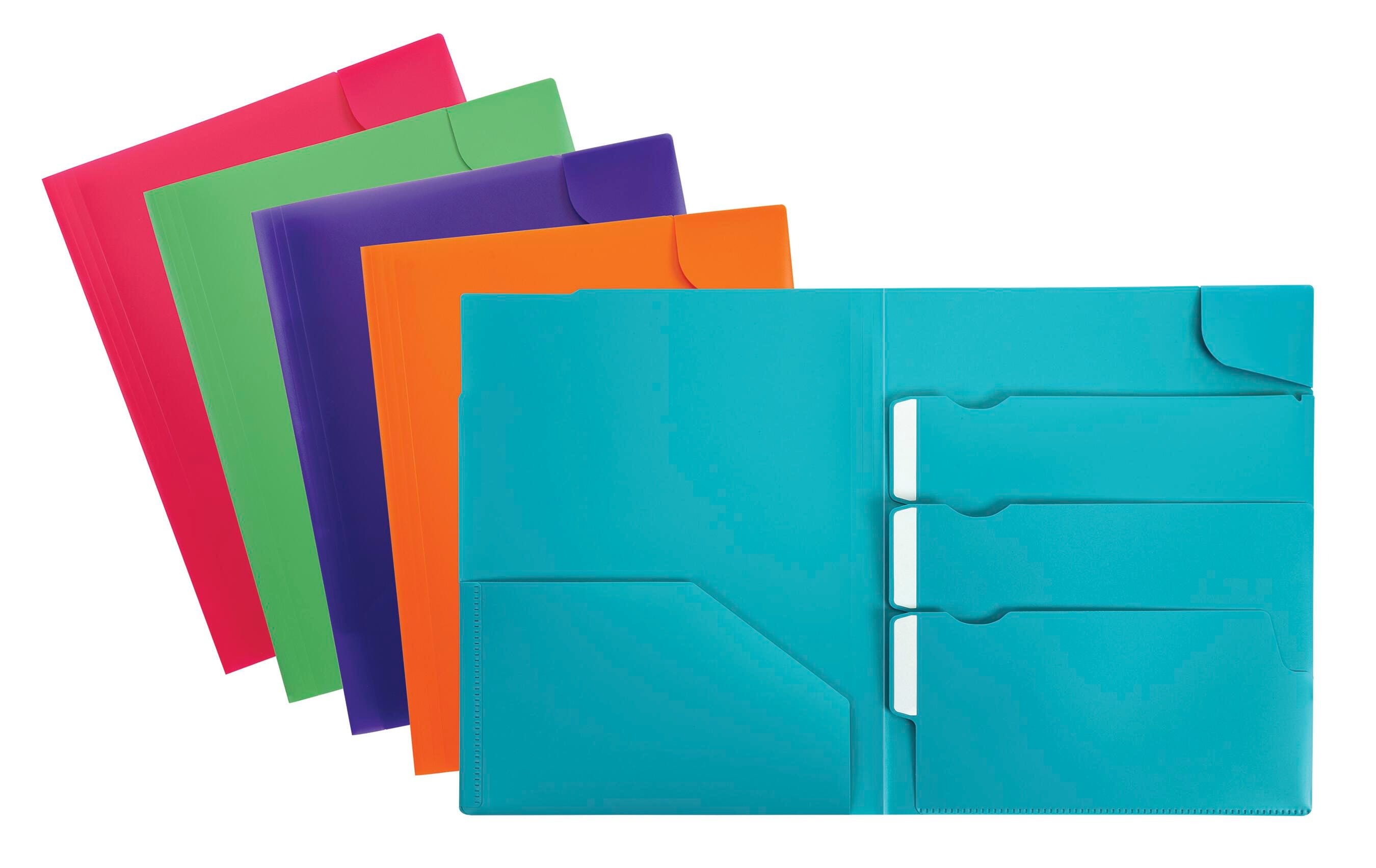 Poly Multi Pocket Folders, Item Number 1496273