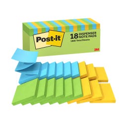 Post-it Pop Up Notes, 3 x 3 Inches, Floral Fantasy Colors, 18 Pads with 100 Sheets Each