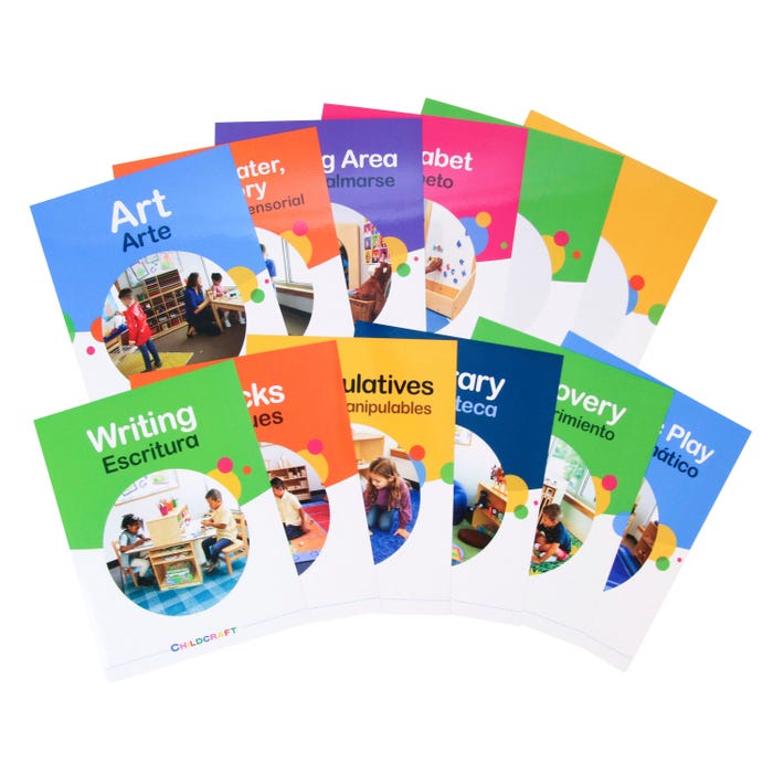 childcraft-bilingual-learning-center-signs-set-of-12-school-specialty for Free Printable Preschool Center Signs In English And Spanish Childcraft Bilingual Learning Center Signs, Set of 12 | School Specialty for Free Printable Preschool Center Signs In English And Spanish