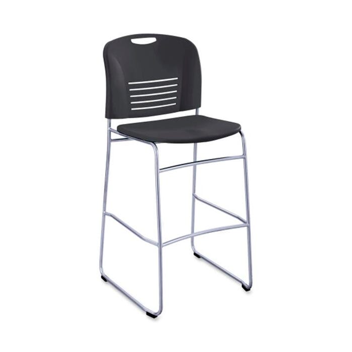 Safco Vy Sled Base Bistro Chair, 18 x 22 x 45 Inches, Black