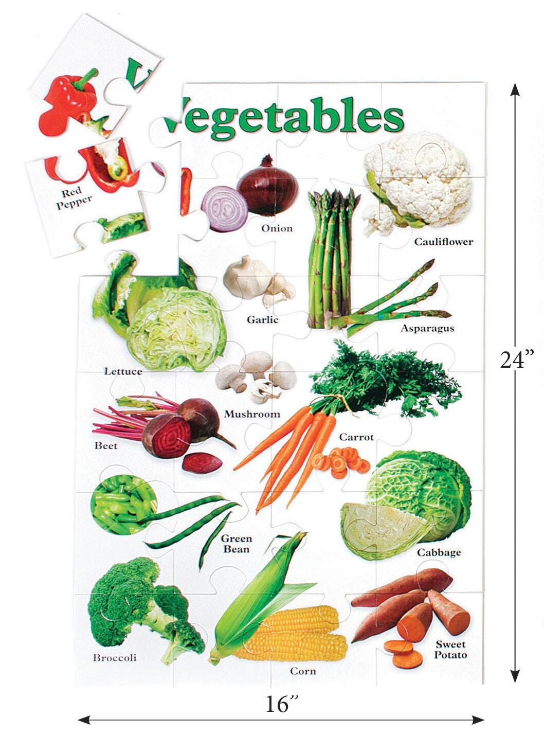 Image for SI-Manufacturing Inside-View Vegetable Floor Puzzle from School Specialty