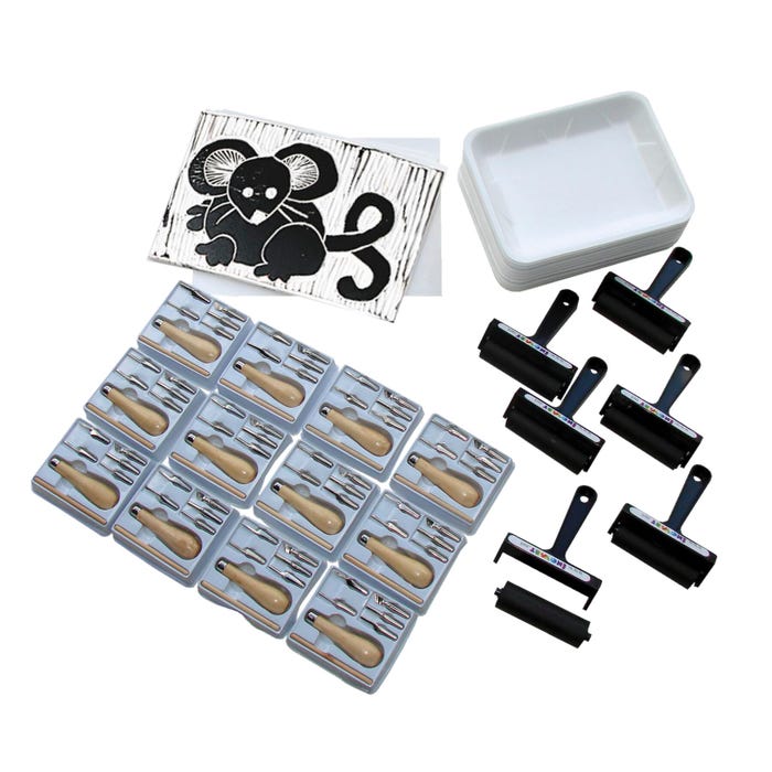 Inovart Acid-Free Latex-Free Soft Printmaking Classroom Kit