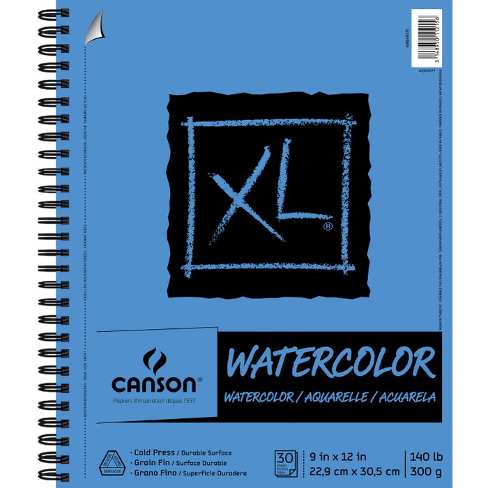 Canson XL Watercolor Painting Pad, 9 x 12 Inches, 140 lb, 30 Sheets