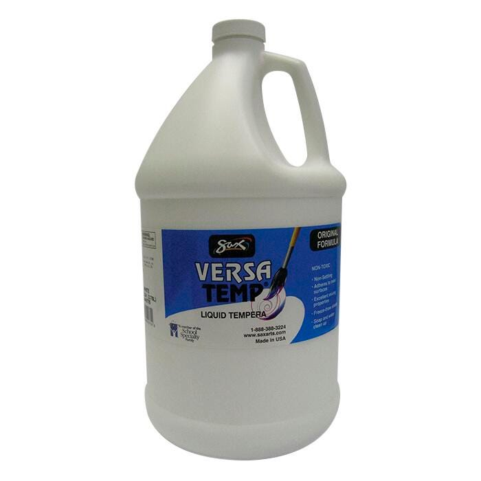 Sax Versatemp Heavy-Bodied Tempera Paint, 1 Gallon, White 1440718
