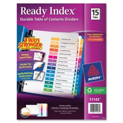 Index Dividers, Item Number 1118129