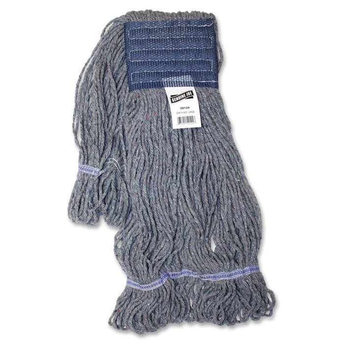 Genuine Joe Earth Large Mophead, 5 Inch Band, Blue