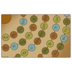 Carpets for Kids Radiating Alphabet Seating Circles, 8 Feet 4 Inches x 13 Feet 4 Inches, Natural Colors, Brown, Item Number 1598453