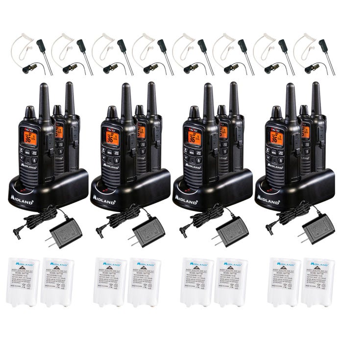 Midland LXT600BBX4 Bundle 8 Pack, Black