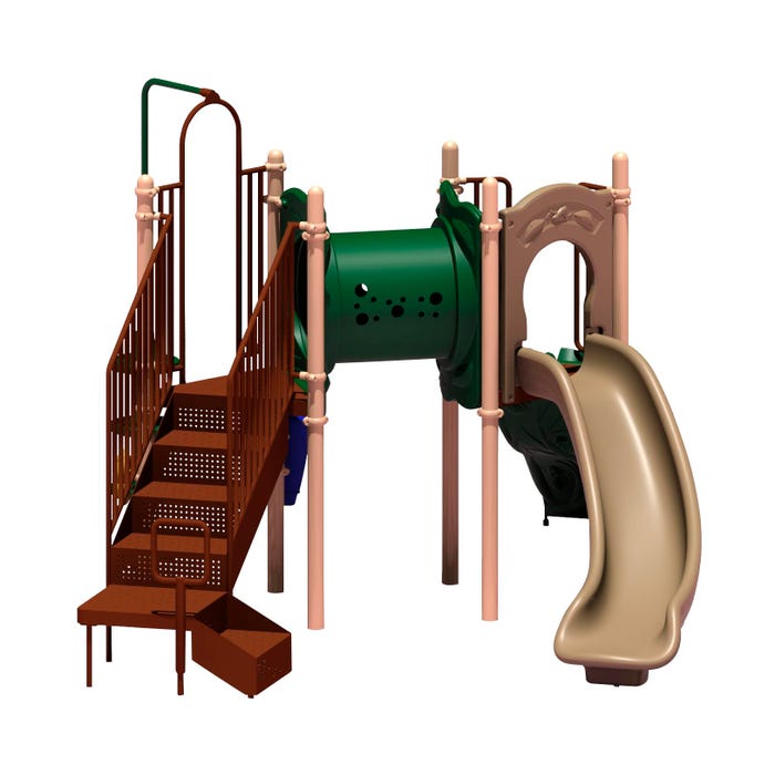 UltraPlay Deer Creek Play Structure With Ground Spike Mounting Kit, Natural Theme