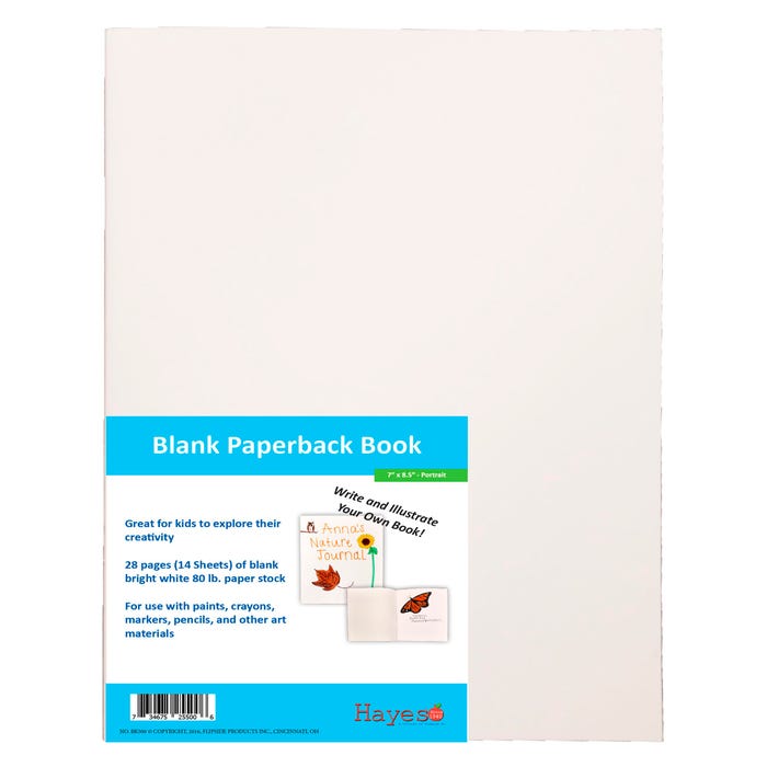 Hayes Soft Cover Journal, Blank, 7 x 8-1/2 Inches, Pack of 24