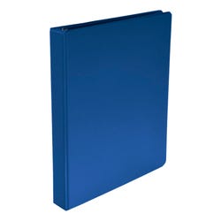 School Smart D Ring Binder, Polypropylene, 1 Inch, Blue 2006451