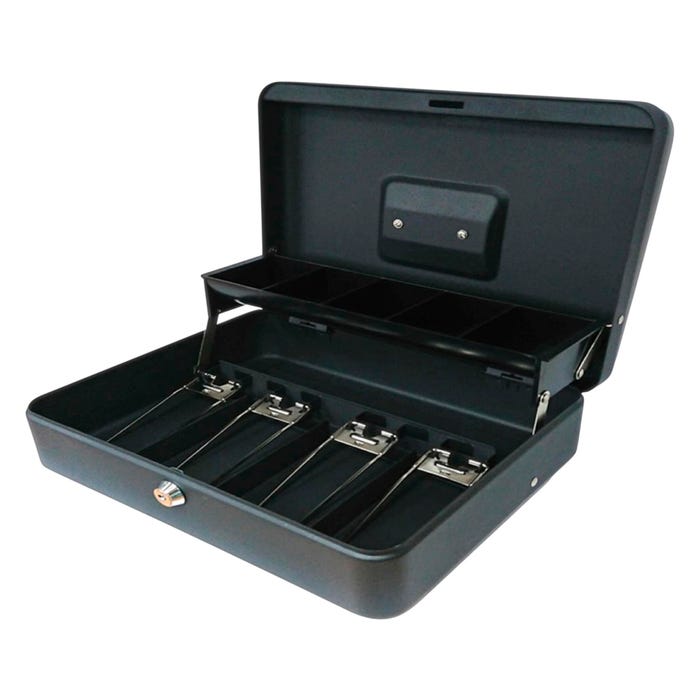 CARL Steel Cash Box, 3-1/2 x 7 Inches, Black