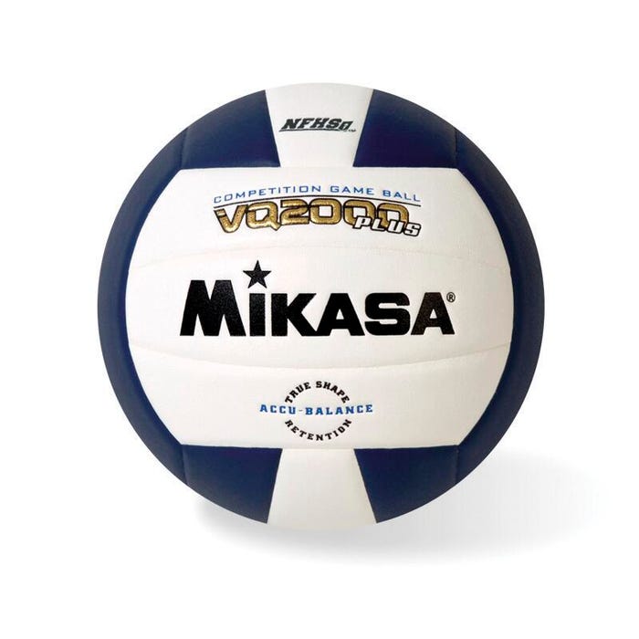 Mikasa VQ2000 Plus NFHS Volleyball, Size 5, Navy Blue/White