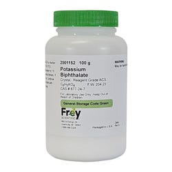 Frey Scientific Potassium Acid Phthalate Crystal, Reagent Grade, 100 Grams