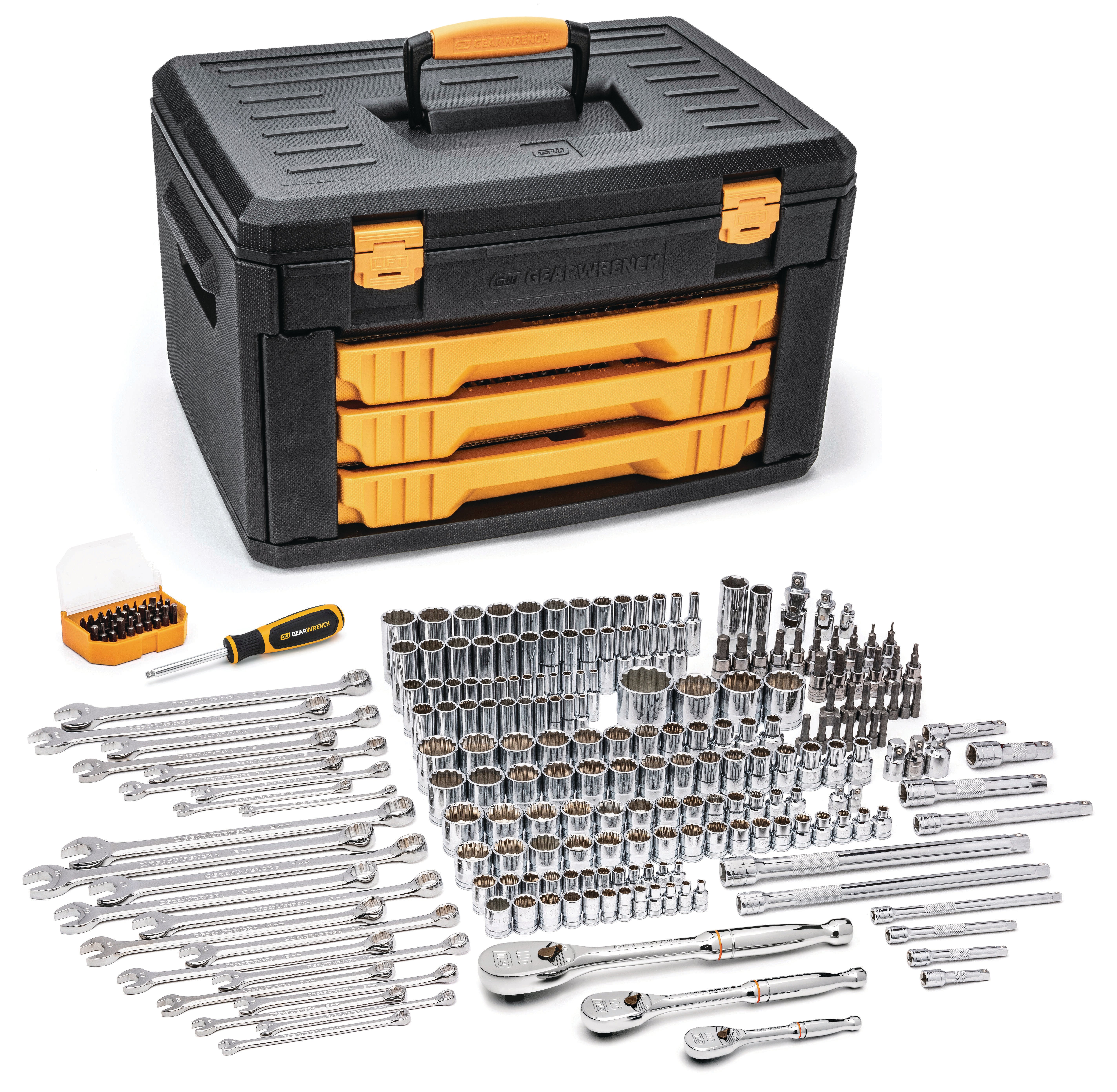 GEARWRENCH 243-Piece 12-Point Mechanics Tool Set with Storage Case