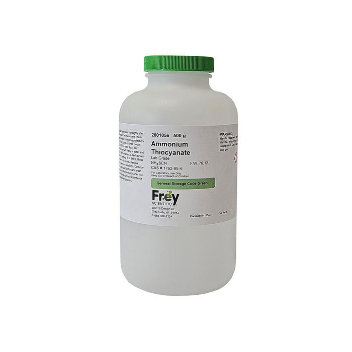 Frey Scientific Ammonium Thiocyanate, Lab Grade, 500 Grams